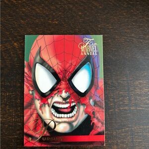1995 Flair Marvel Red and Black Spider-Man Trading Card